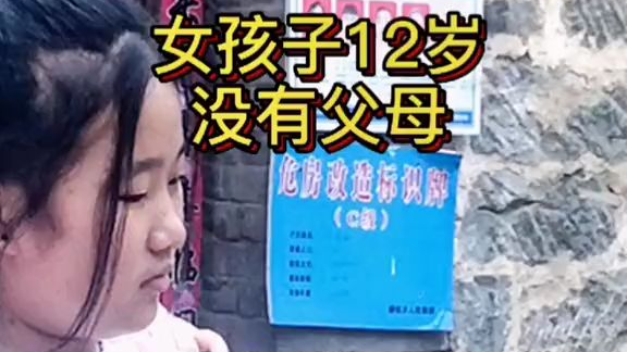 12岁的小女孩,父亲在她小时候砖窑工作出事故,母亲改嫁,就剩下她和爷爷奶奶一起生活,